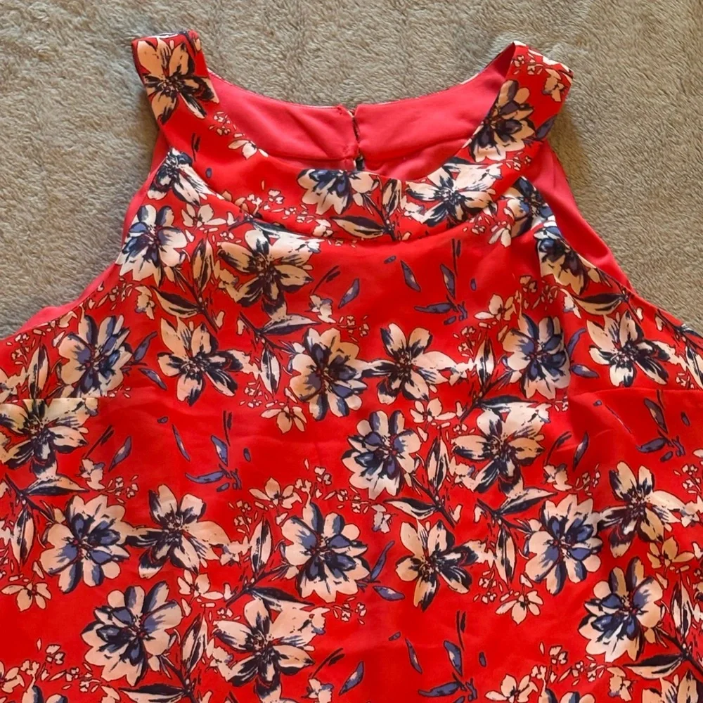 NWT Alyx Sleeveless Floral Red Purple Top Women’s Size XL - Picture 2 of 8